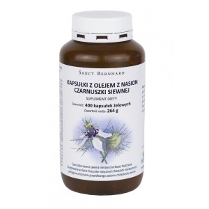 SANCT BERNHARD Olej z czarnego kminku (czarnuszka) 400 kaps - suplement diety 