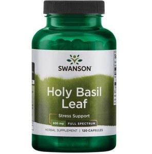 SWANSON Full Spectrum Holy Basil (Święta bazylia) 400mg 120 kaps. - suplement diety