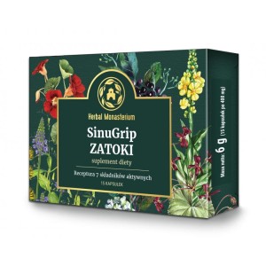 HERBAL MONASTERIUM Sinu Grip ZATOKI 15 kaps - suplement diety