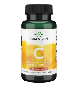 SWANSON WITAMINA C500 Z DZIKĄ RÓŻĄ - 100kaps - suplement diety 