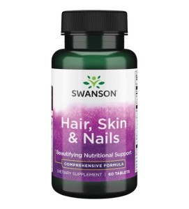 SWANSON Włosy Skóra Paznokcie Hair, Skin & Nails 60tabl. - suplement diety
