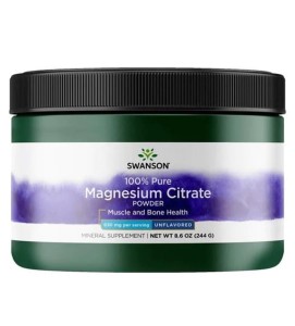 SWANSON Cytrynian magnezu - 100% czystości - suplement diety 