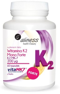 ALINESS Witamina K2 MonoFORTE MK-7 200 µg z Natto 60 kaps - suplement diety
