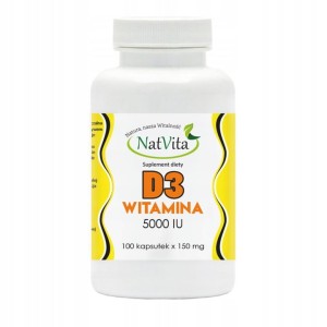NATVITA Witamina D3 5000iu 100kaps - suplement diety