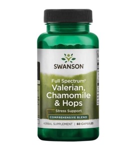 SWANSON Full Spectrum Waleriana Rumianek Chmiel 60 kaps - suplement diety