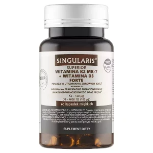 SINGULARIS WITAMINA K2 MK-7 + D3 4000 SUPERIOR 60 kaps - suplement diety 