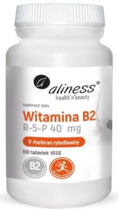 ALINESS Witamina B2 R-5-P (ryboflawina) 40 mg x 100 Vege tabs - suplement diety