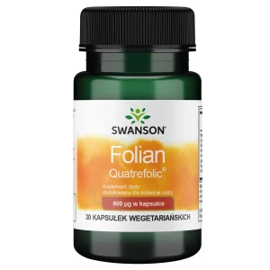 SWANSON Folian Quatrefolic 800mcg 30kaps Foliany - suplement diety 