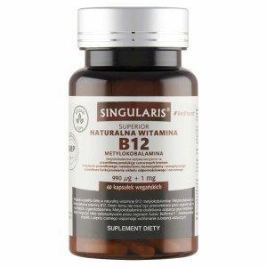 SINGULARIS Witamina B12 Metylokobalamina 990mcg BioPerine 60kaps- suplement diety