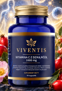 VIVENTIS Witamina C1000mg z dziką różą 90kaps -suplement diety