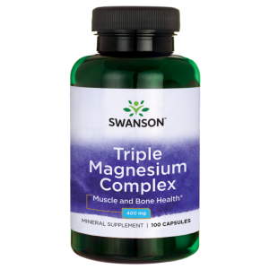 SWANSON Triple Magnesium Complex 100kaps/400mg - suplement diety 