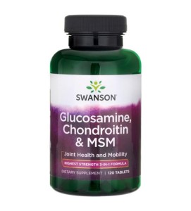 SWANSON Glukozamina, Chondroityna & MSM 120tabl - suplement diety